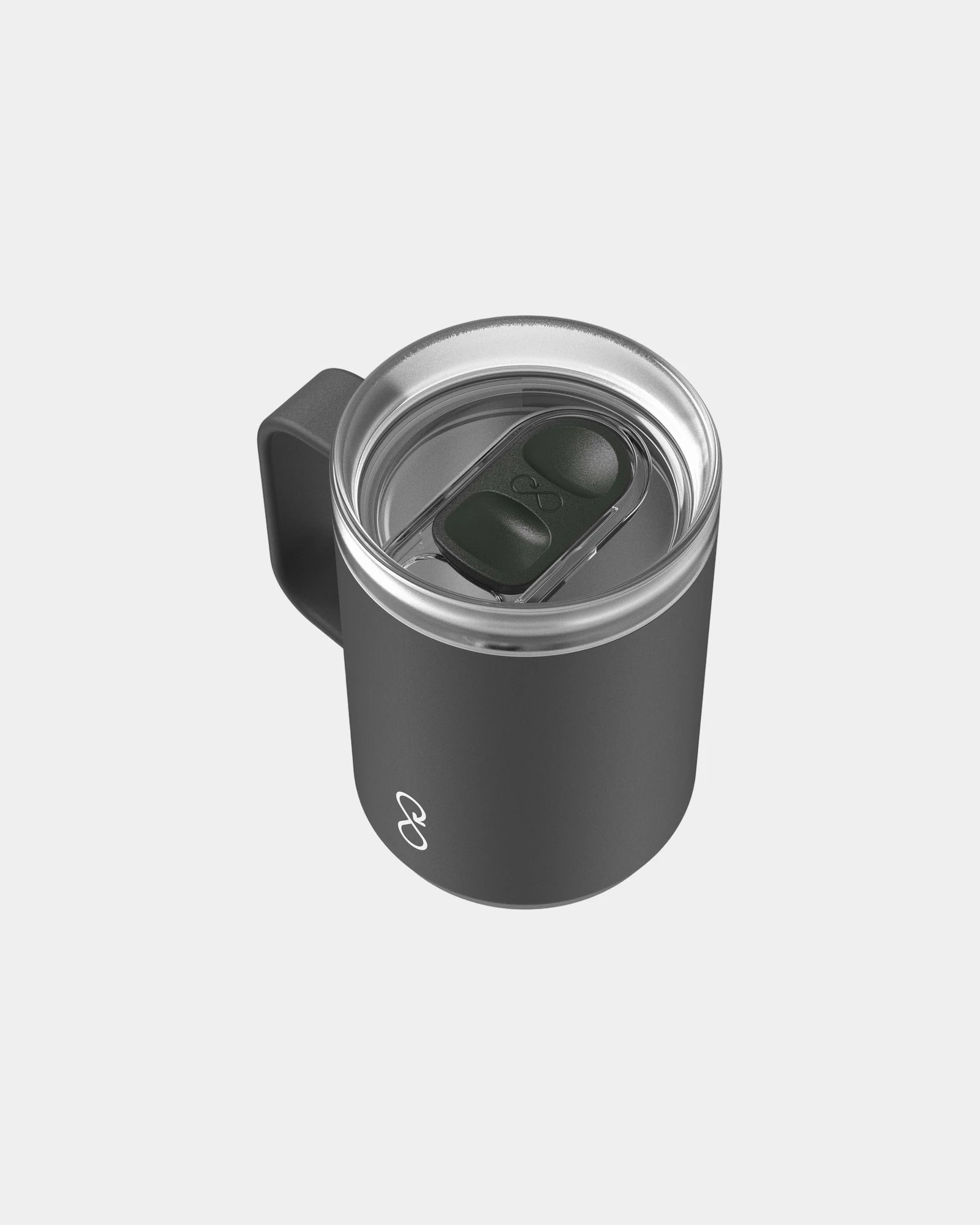 Custom recycled stainless steel travel mug Ocean Bottle - Obsidian Black