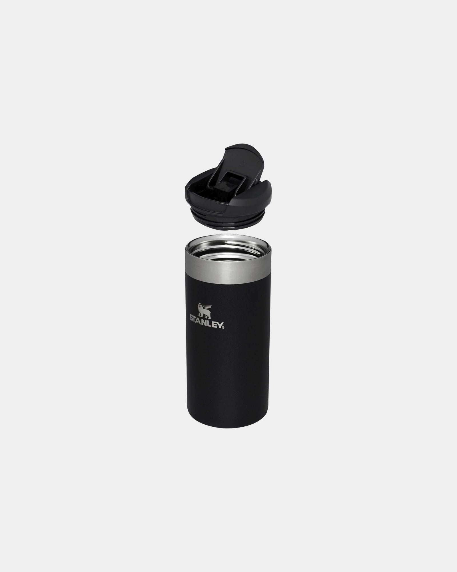 Custom insulated stainless steel travel mug 350ml - Black