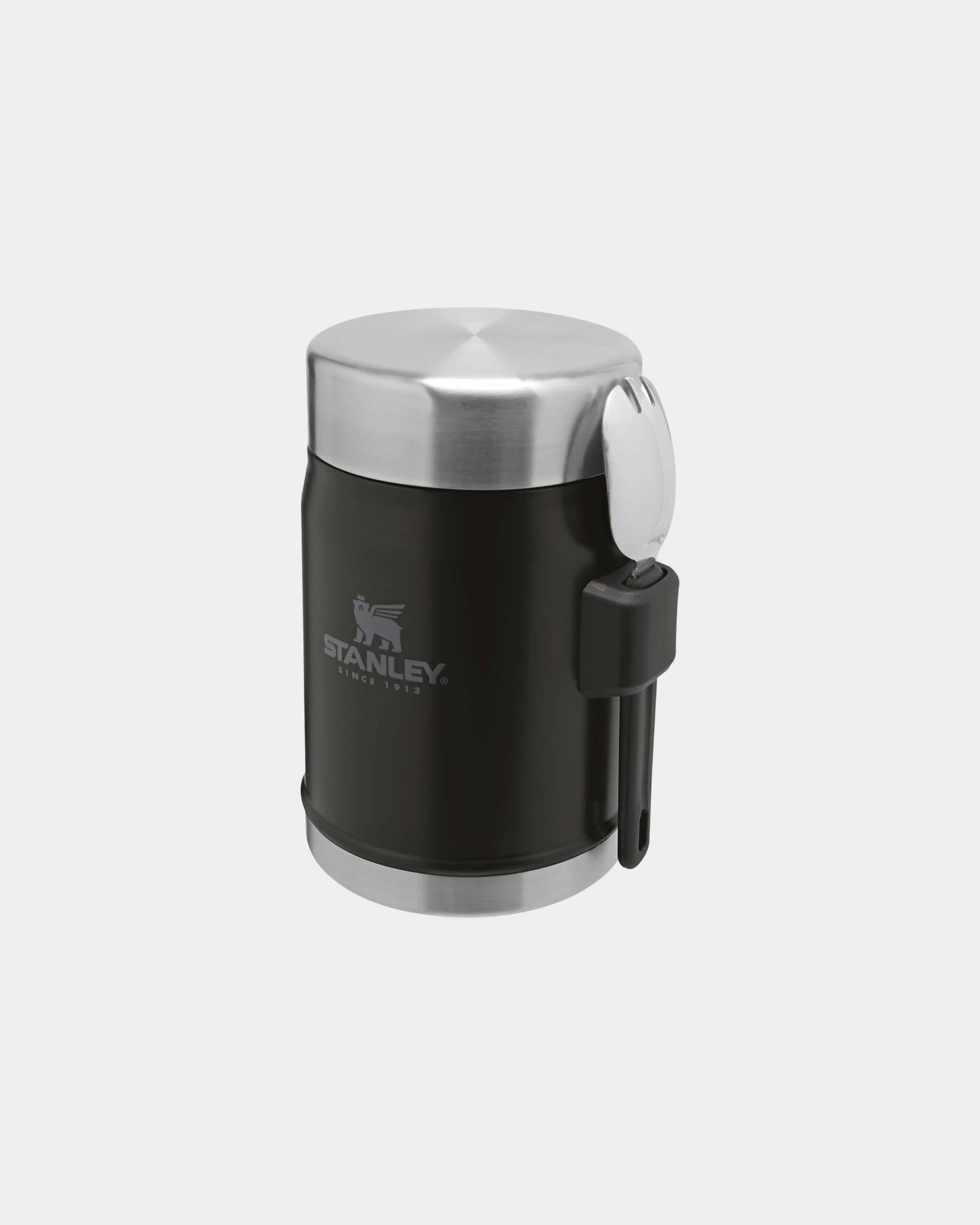 Promotional recycled stainless steel food jar 400ml - Matte Black