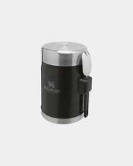 Promotional recycled stainless steel food jar 400ml - Matte Black