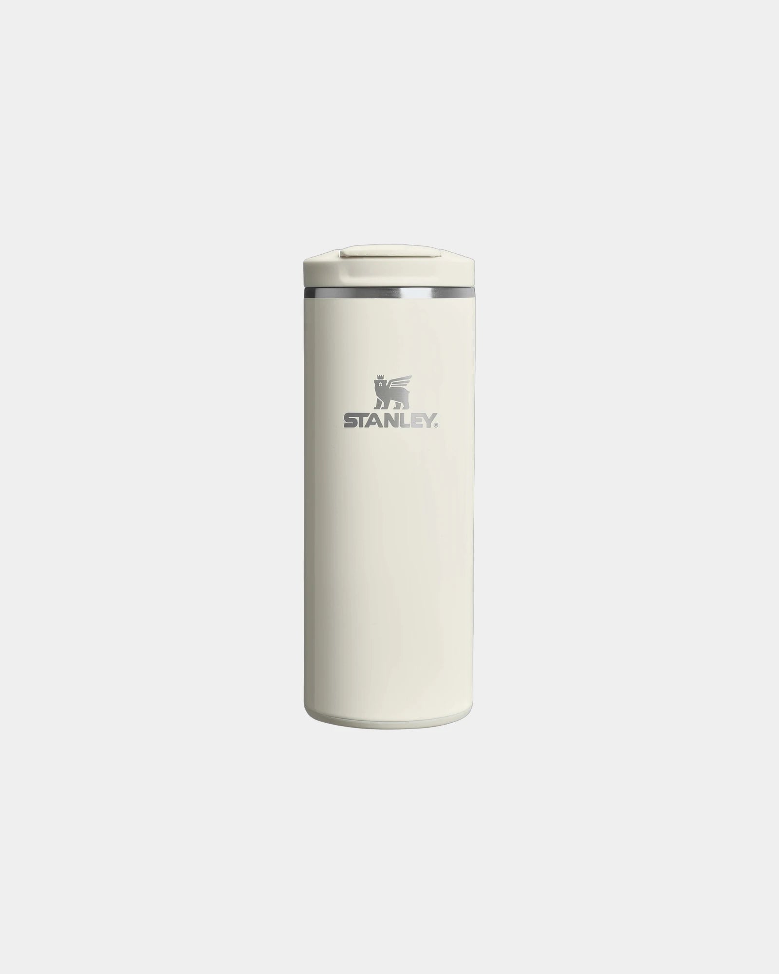 Custom recycled stainless steel travel mug 350ml - Cream