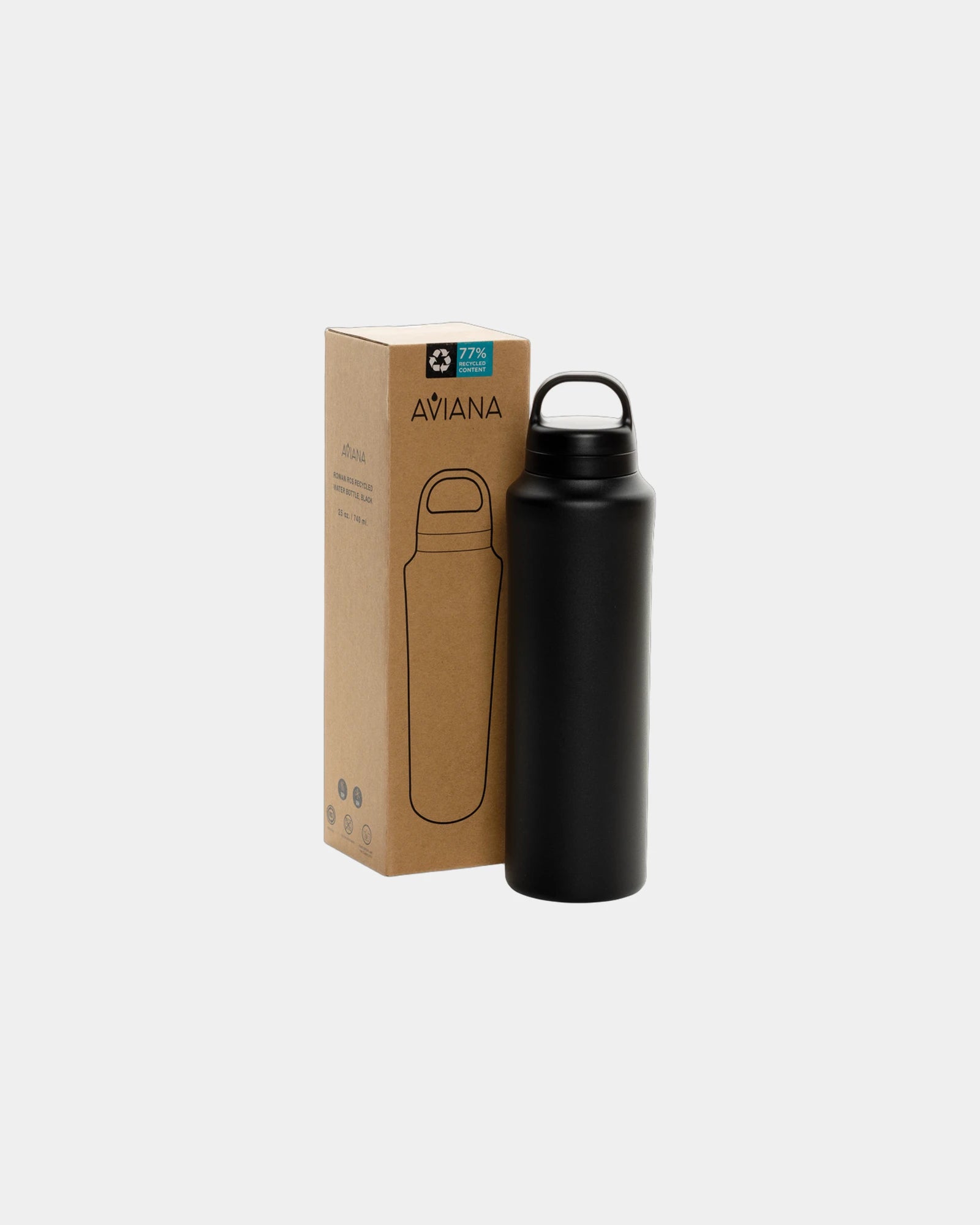 Promotional recycled stainless steel 740ml water bottle - 4