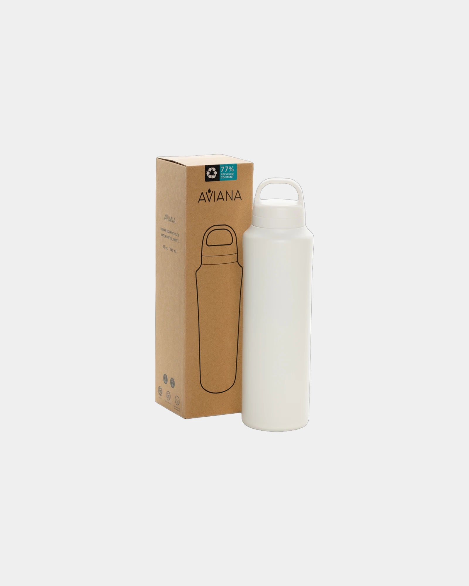 Promotional recycled stainless steel 740ml water bottle - 8