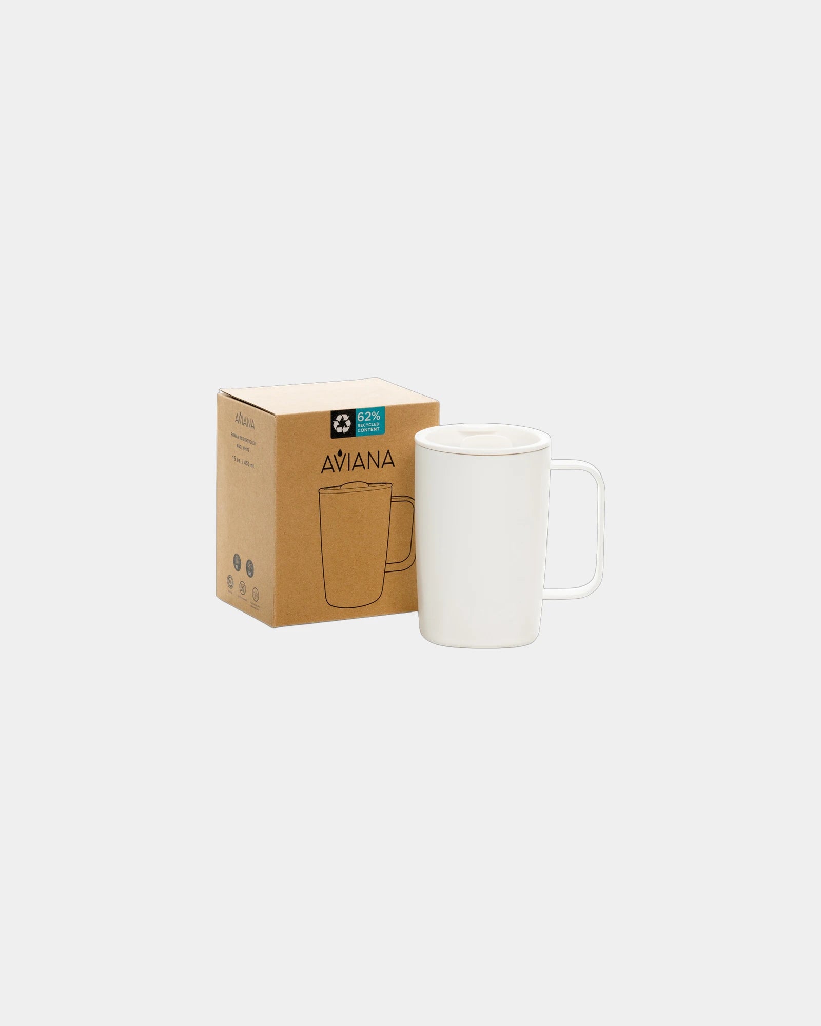 Custom insulated recycled steel mug 450ml Aviana Rowan - 9