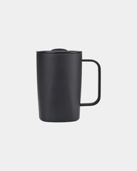 Custom insulated recycled steel mug 450ml Aviana Rowan - Black