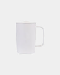Custom insulated recycled steel mug 450ml Aviana Rowan - White
