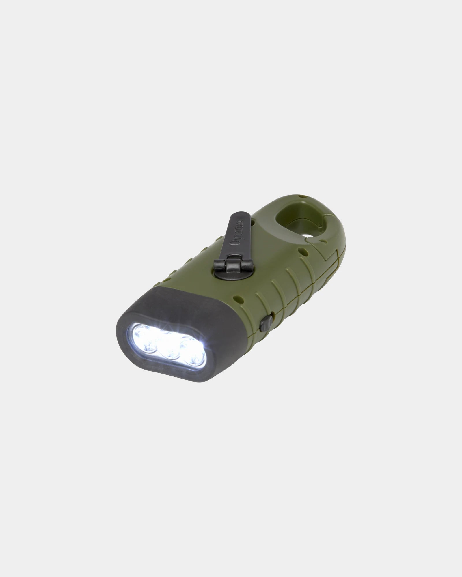 Promotional recycled plastic solar flashlight - Military Green