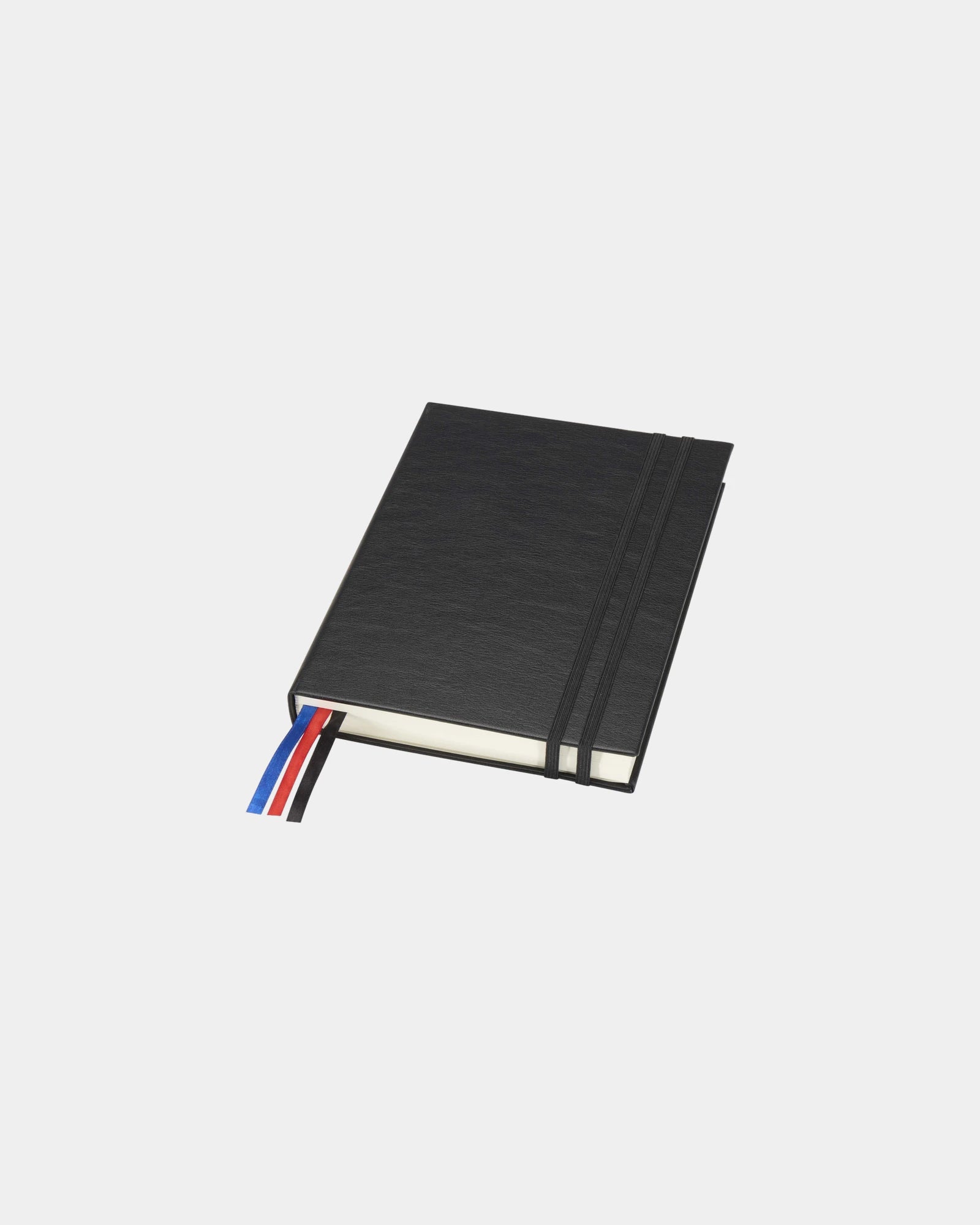 Custom recycled A5 notebook with elastic closure - Black