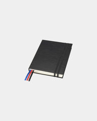 Custom recycled A5 notebook with elastic closure - Black