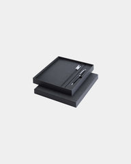 Custom eco-friendly A5 notebook and roller pen set - Black