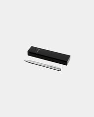 Promotional eco-friendly ballpoint pen with chrome accents - Silver