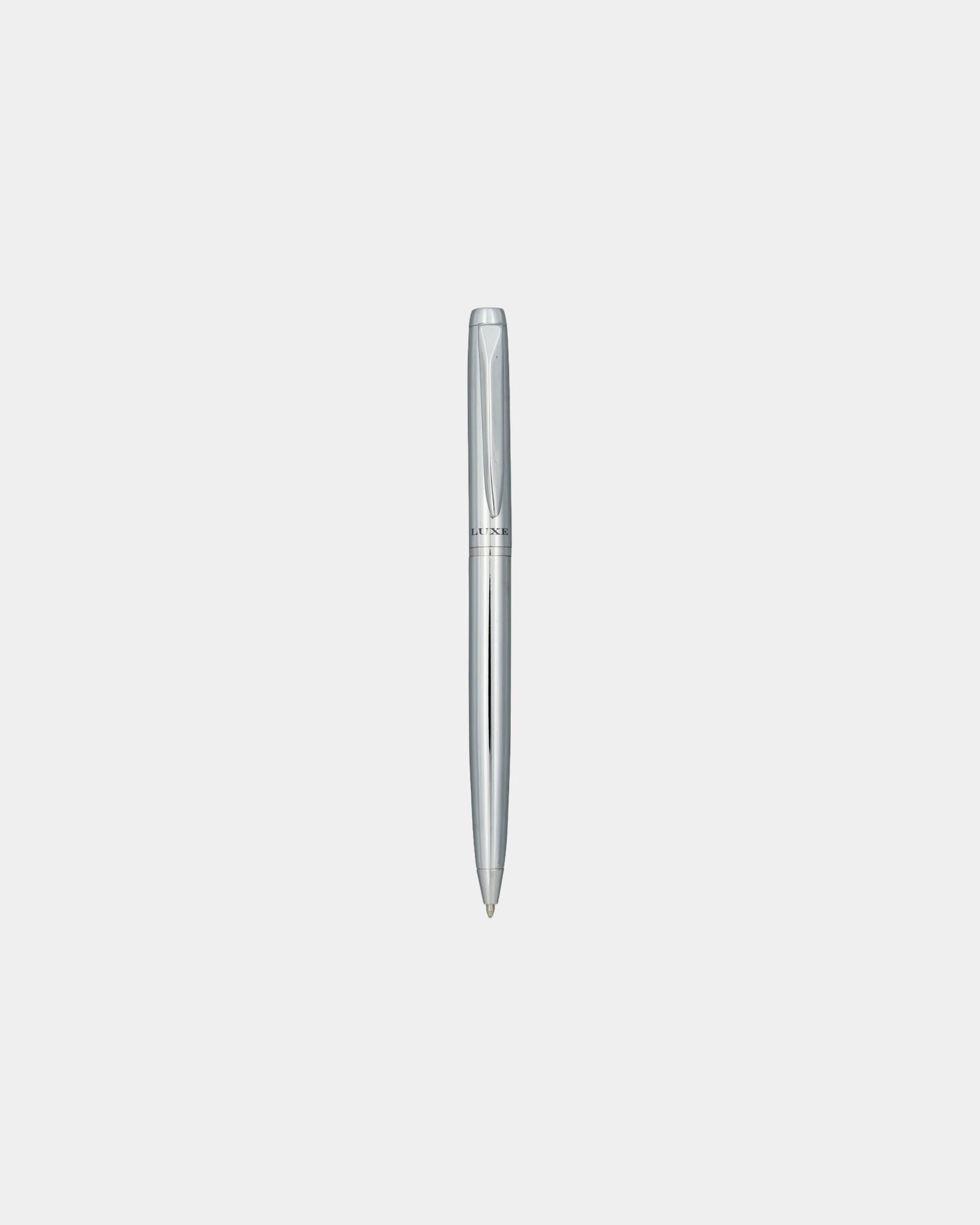 Promotional eco-friendly ballpoint pen with chrome accents - 1