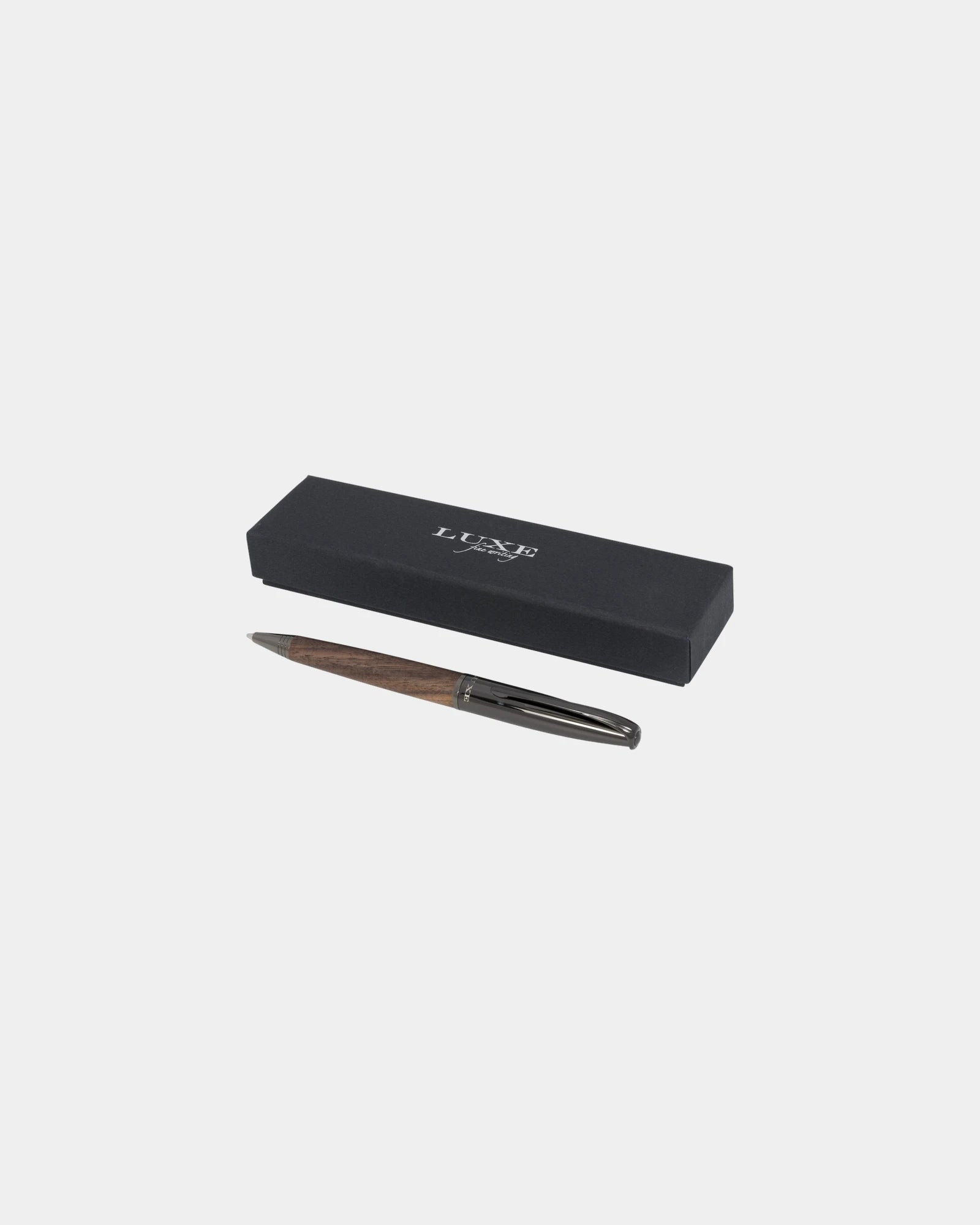 Promotional eco-friendly ballpoint pen with wood body - Black