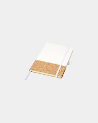 Promotional cork A5 notebook with PU cover - White