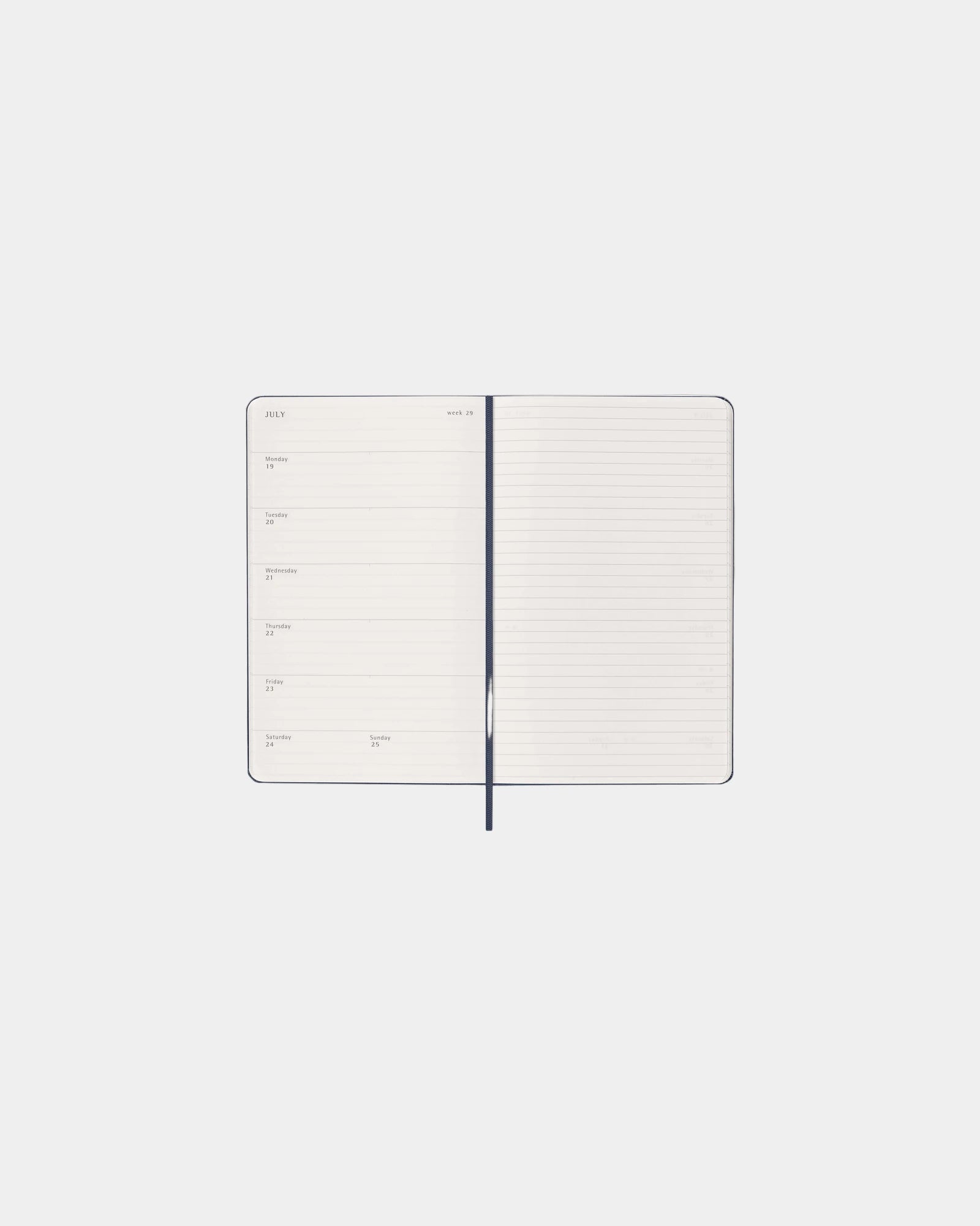 Custom personalized Moleskine weekly planner - 7