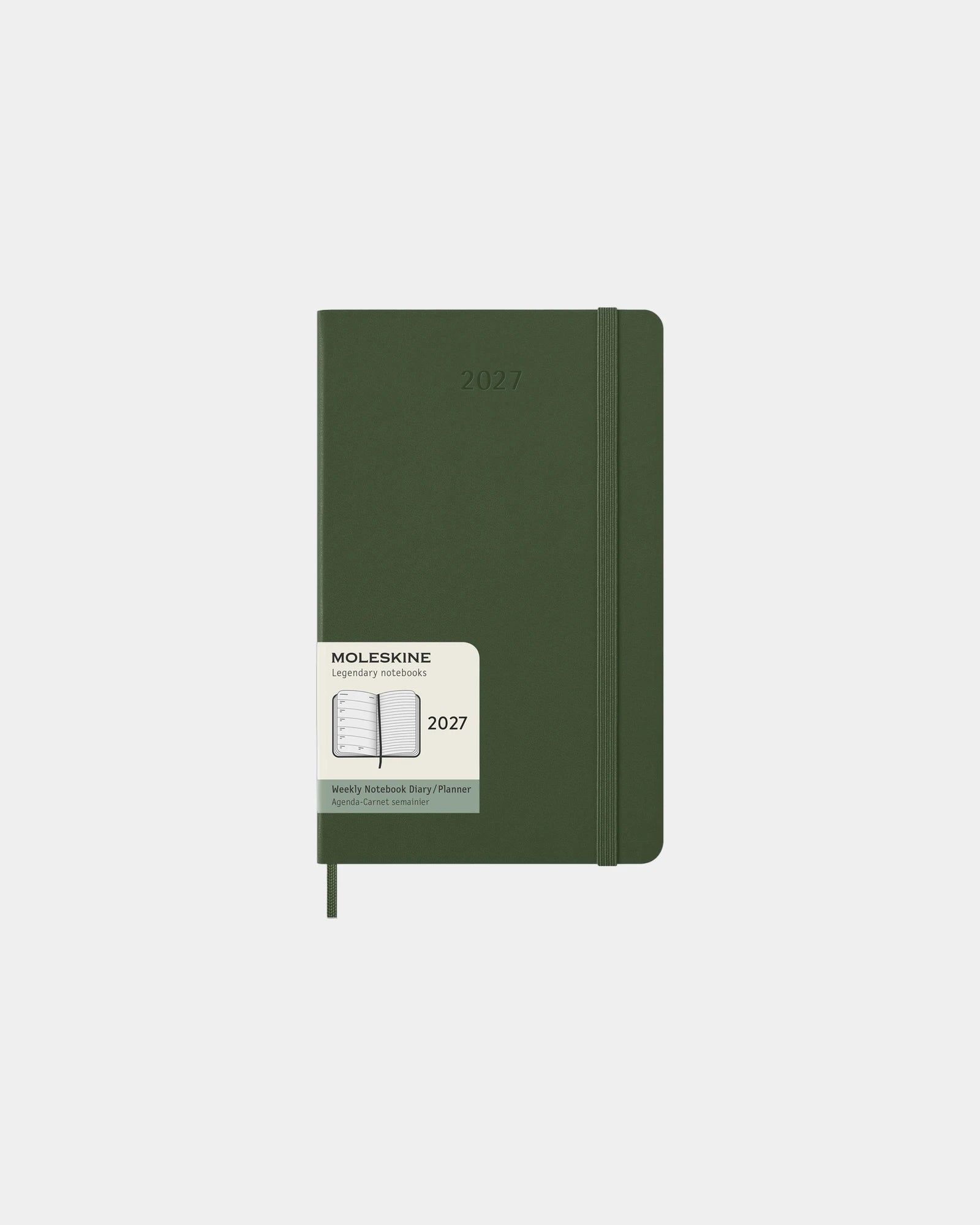 Custom personalized Moleskine weekly planner - Myrtle Green