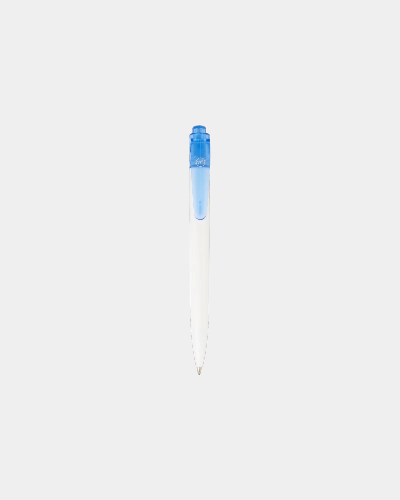 Promotional recycled ocean plastic ballpoint pen - Translucent Blue