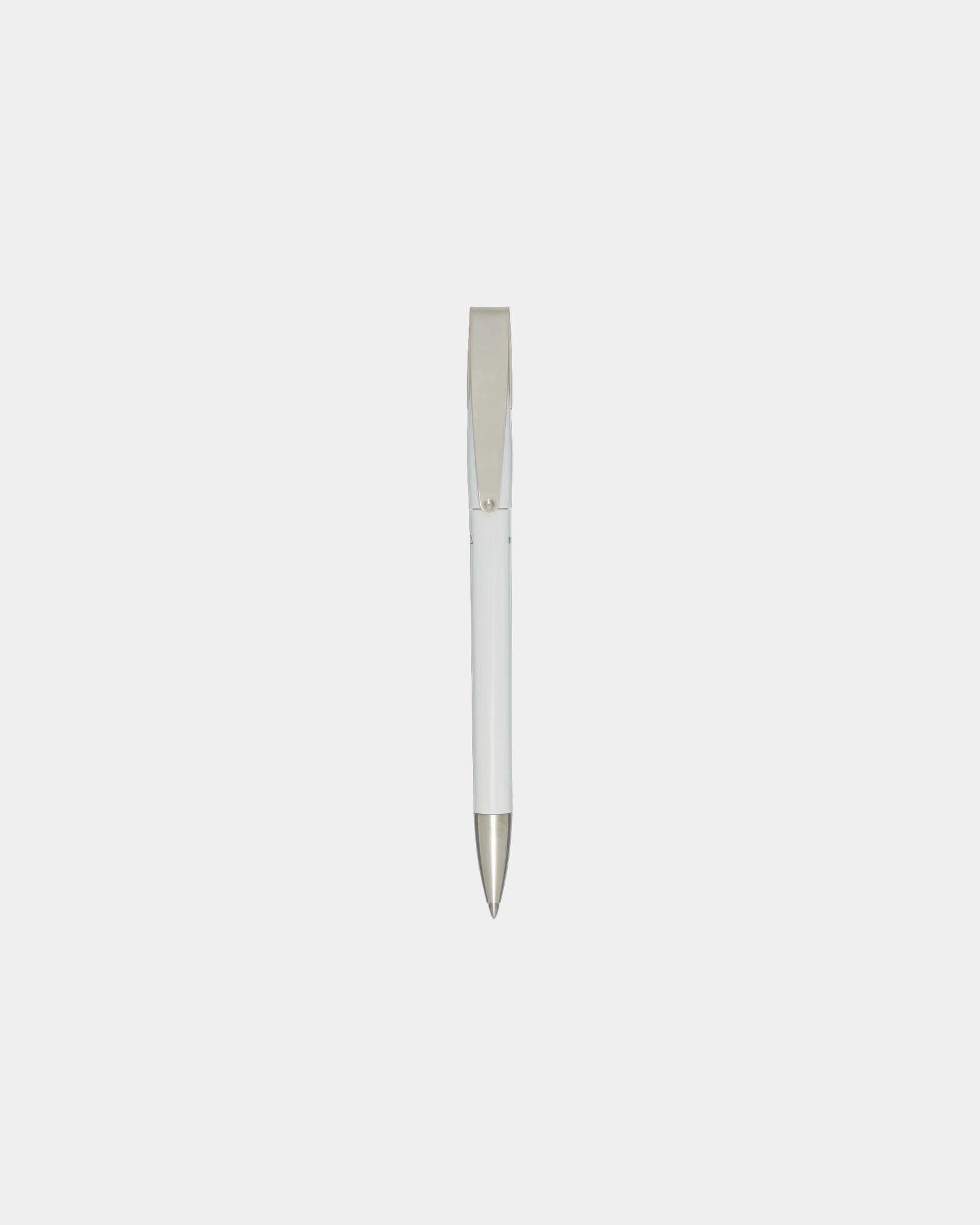 Custom recycled plastic ballpoint pen - White
