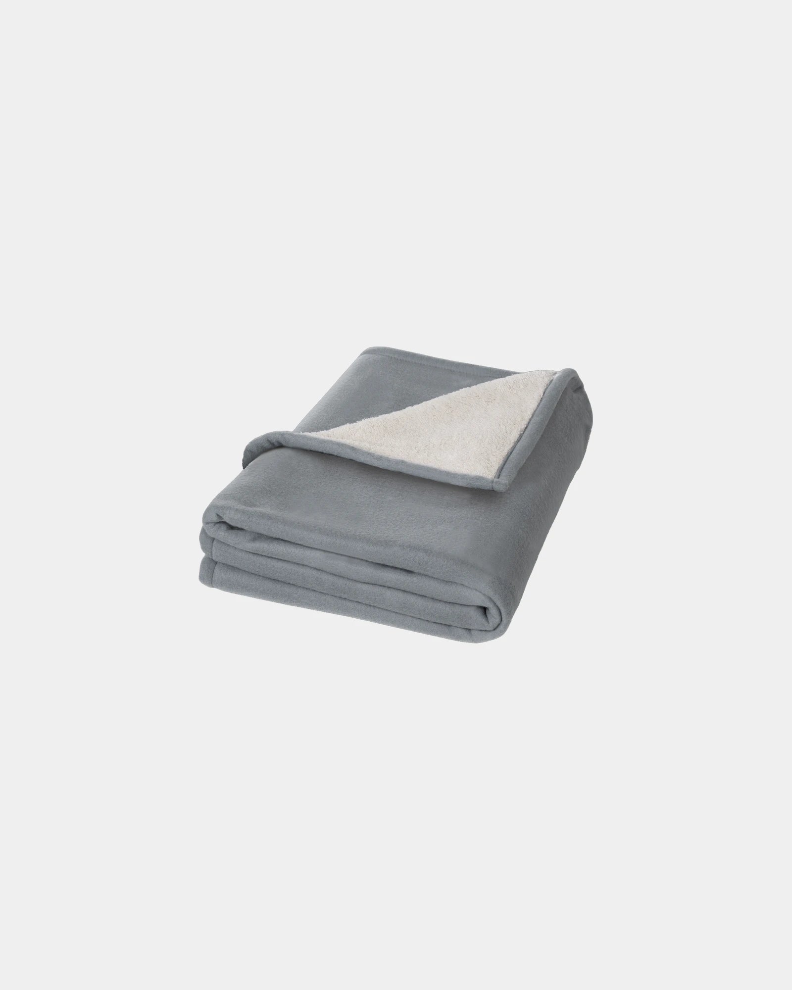Personalized soft sherpa fleece blanket 125 x 150 cm - Grey