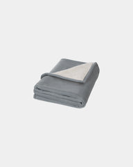 Personalized soft sherpa fleece blanket 125 x 150 cm - Grey