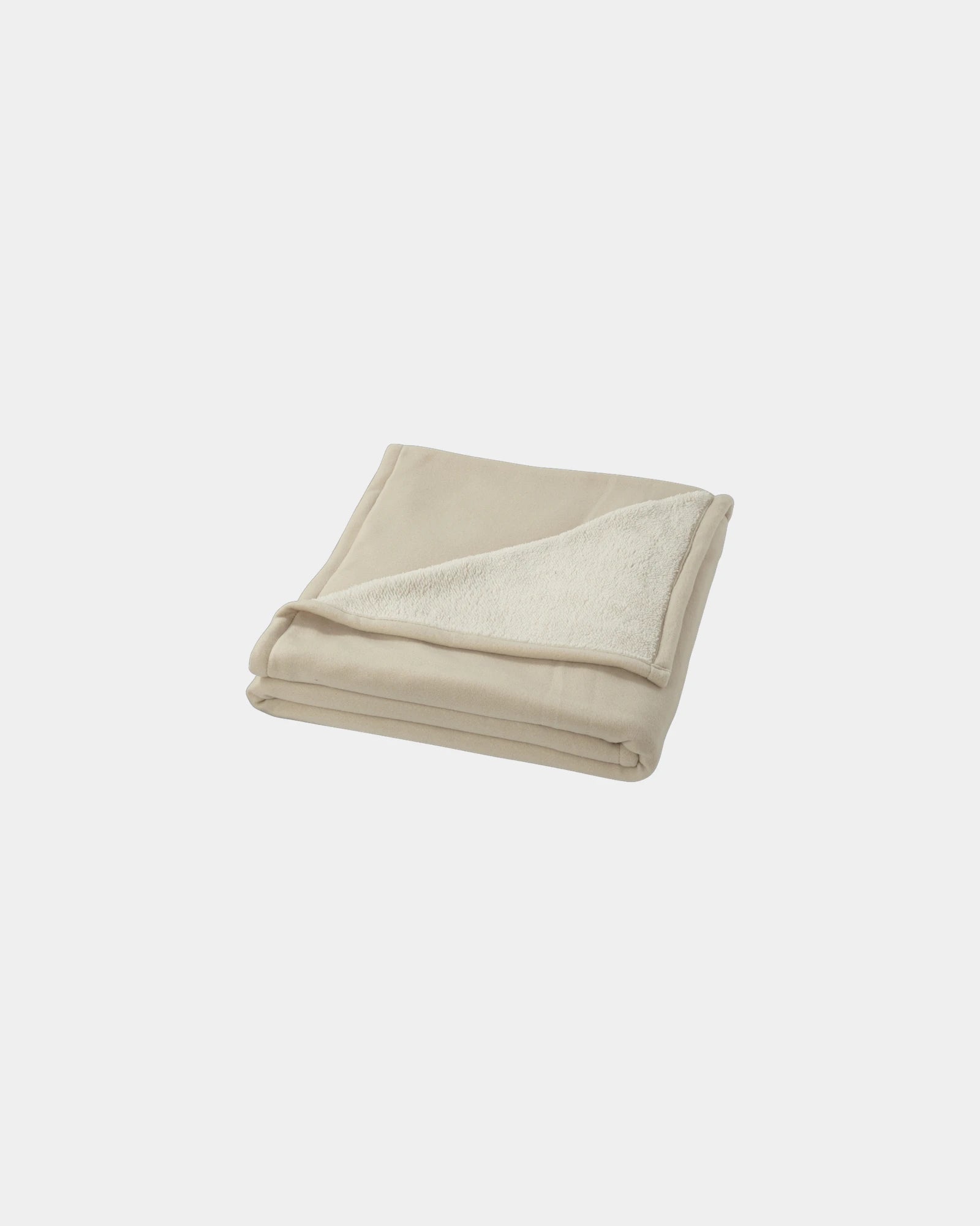 Personalized soft sherpa fleece blanket 125 x 150 cm - Off-White
