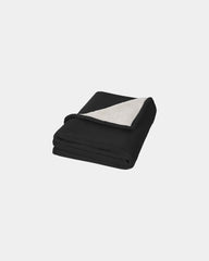 Personalized soft sherpa fleece blanket 125 x 150 cm - Black
