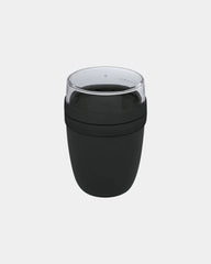 Custom eco-friendly lunch box 500ml with 200ml compartment - Charcoal