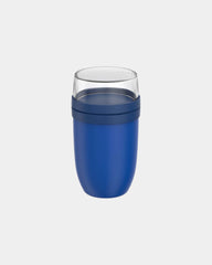 Promotional insulated meal pot 750ml with 300ml container - Bright Blue