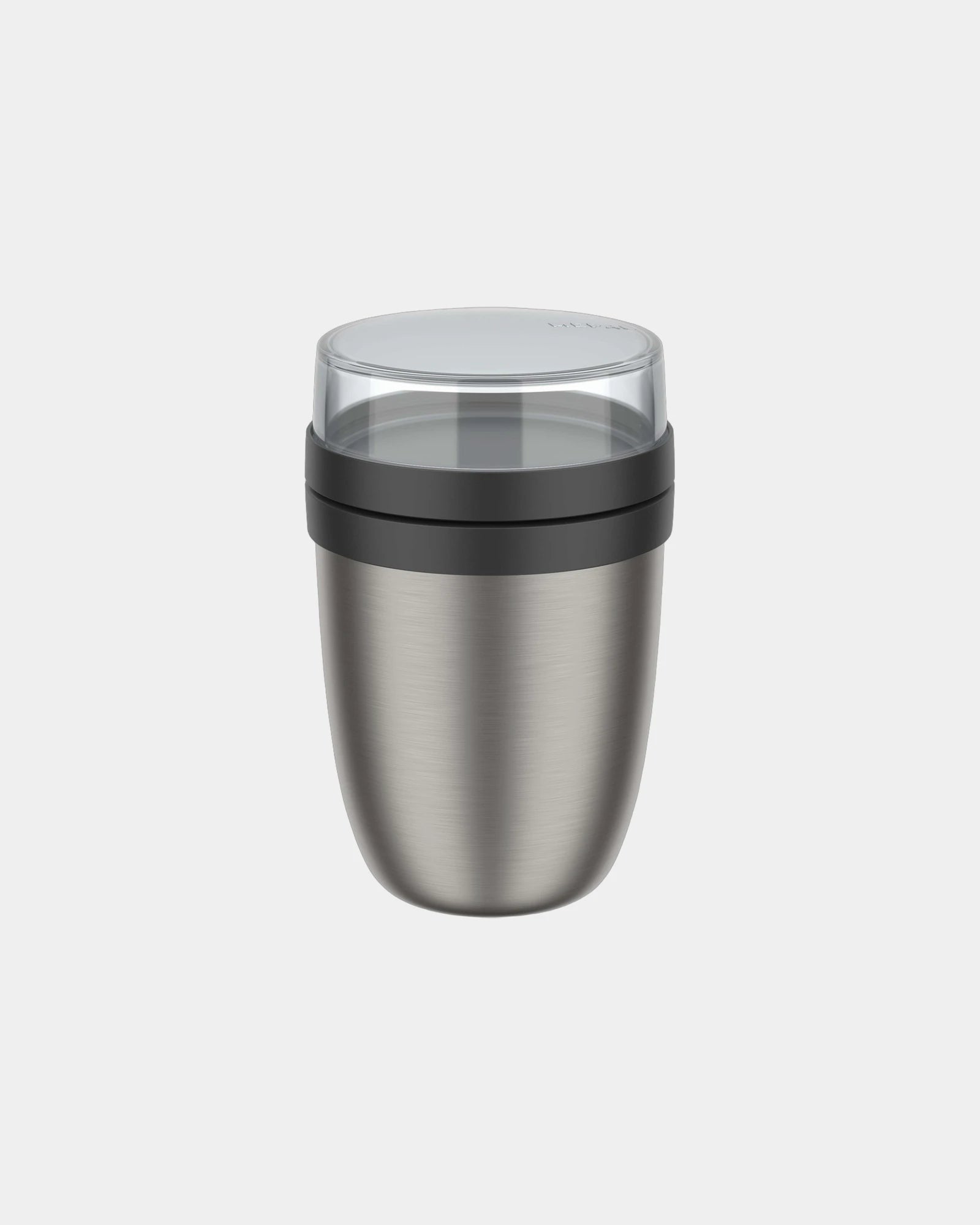 Promotional insulated steel lunch box 500ml Mepal Ellipse - Black