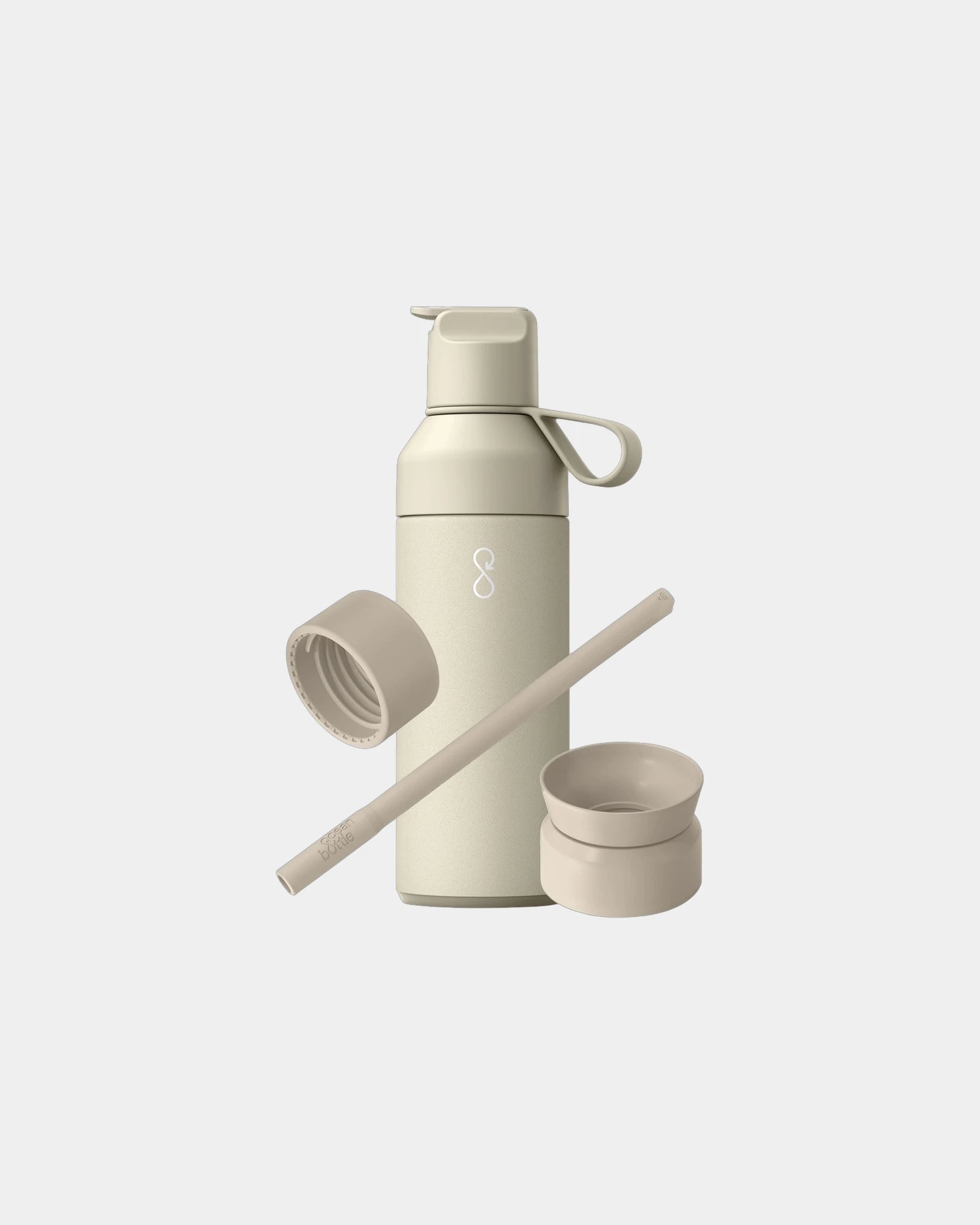 Custom recycled stainless steel Ocean Bottle 500ml - Sandstone