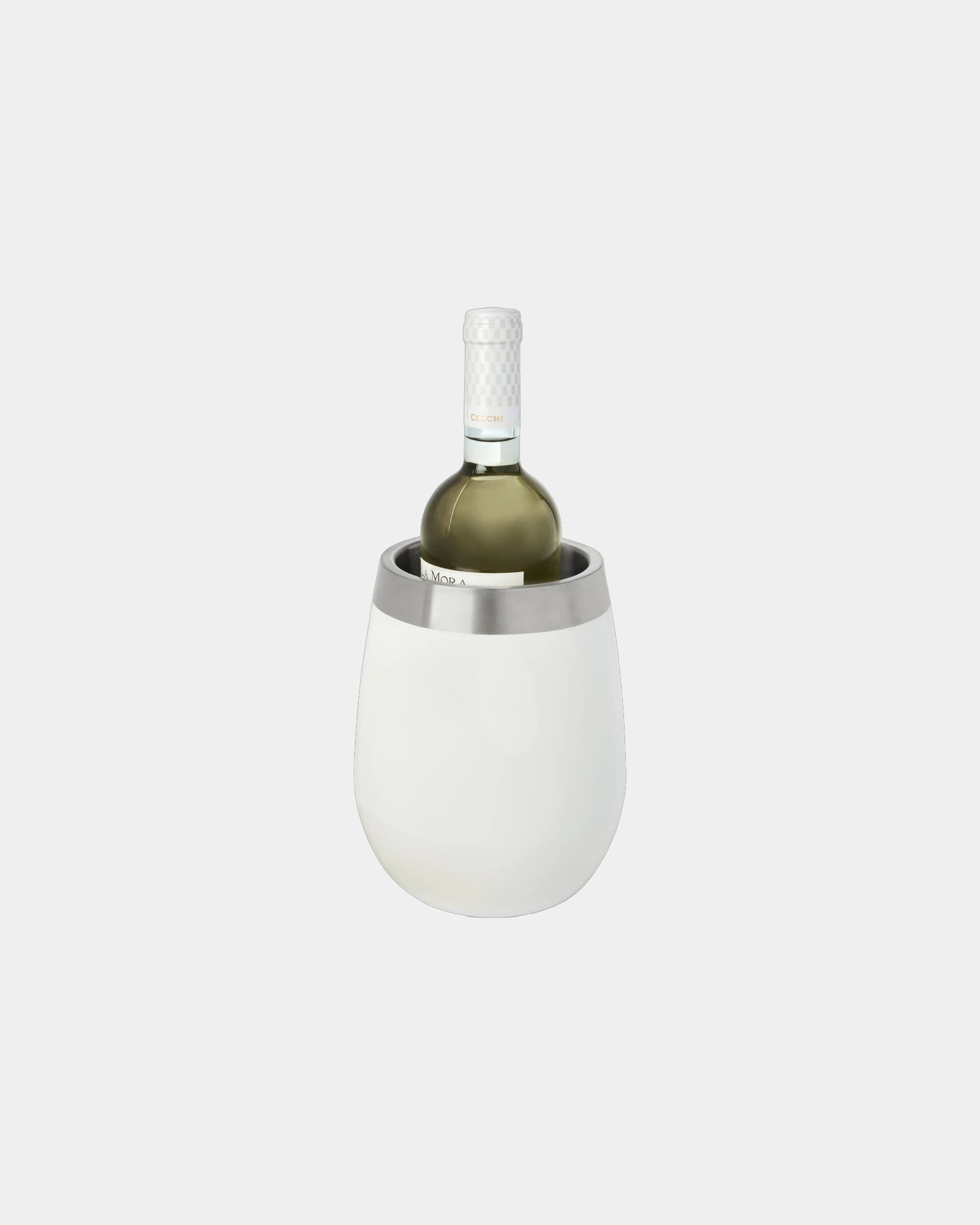 Promotional stainless steel wine cooler Tromso - White