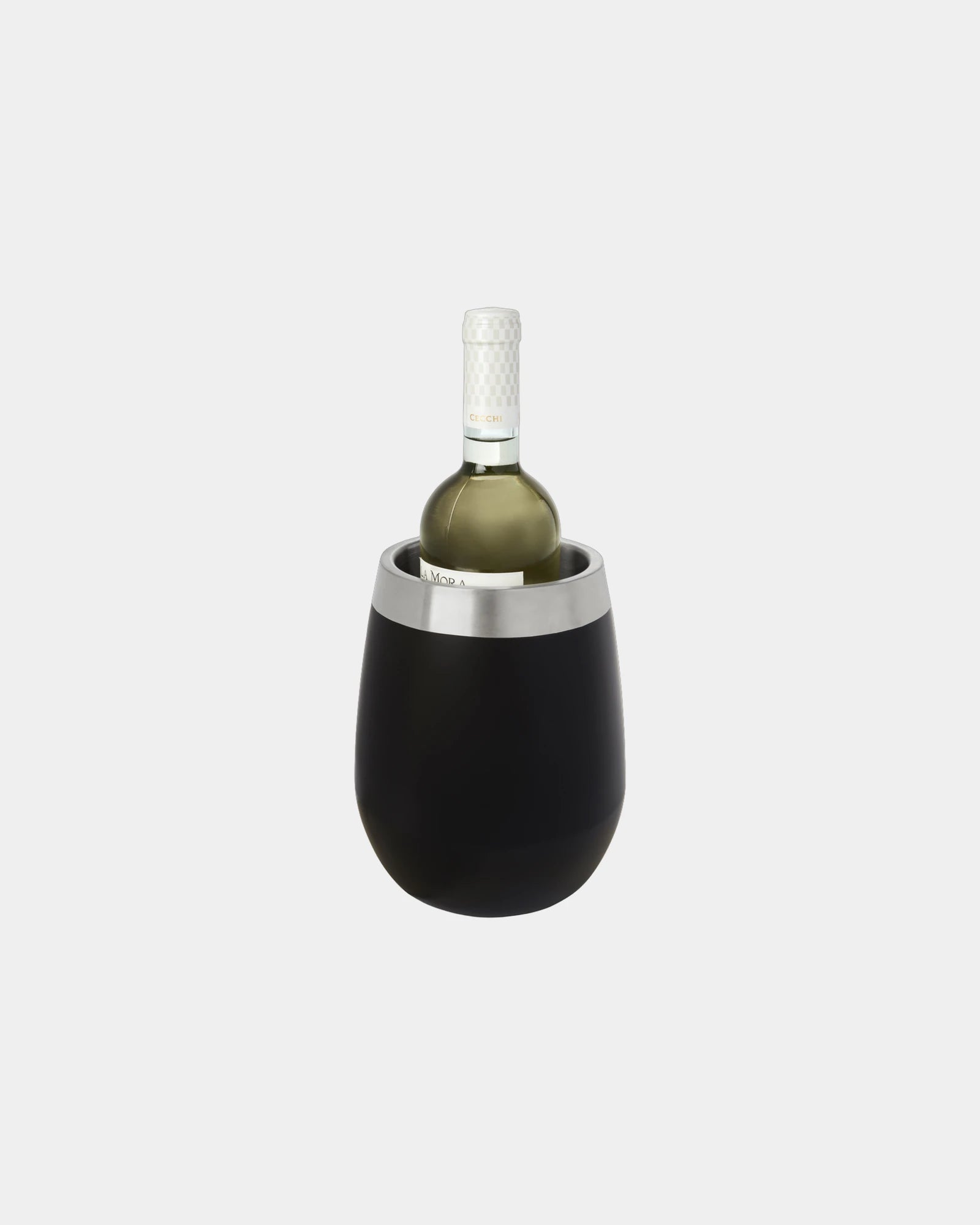 Promotional stainless steel wine cooler Tromso - Black