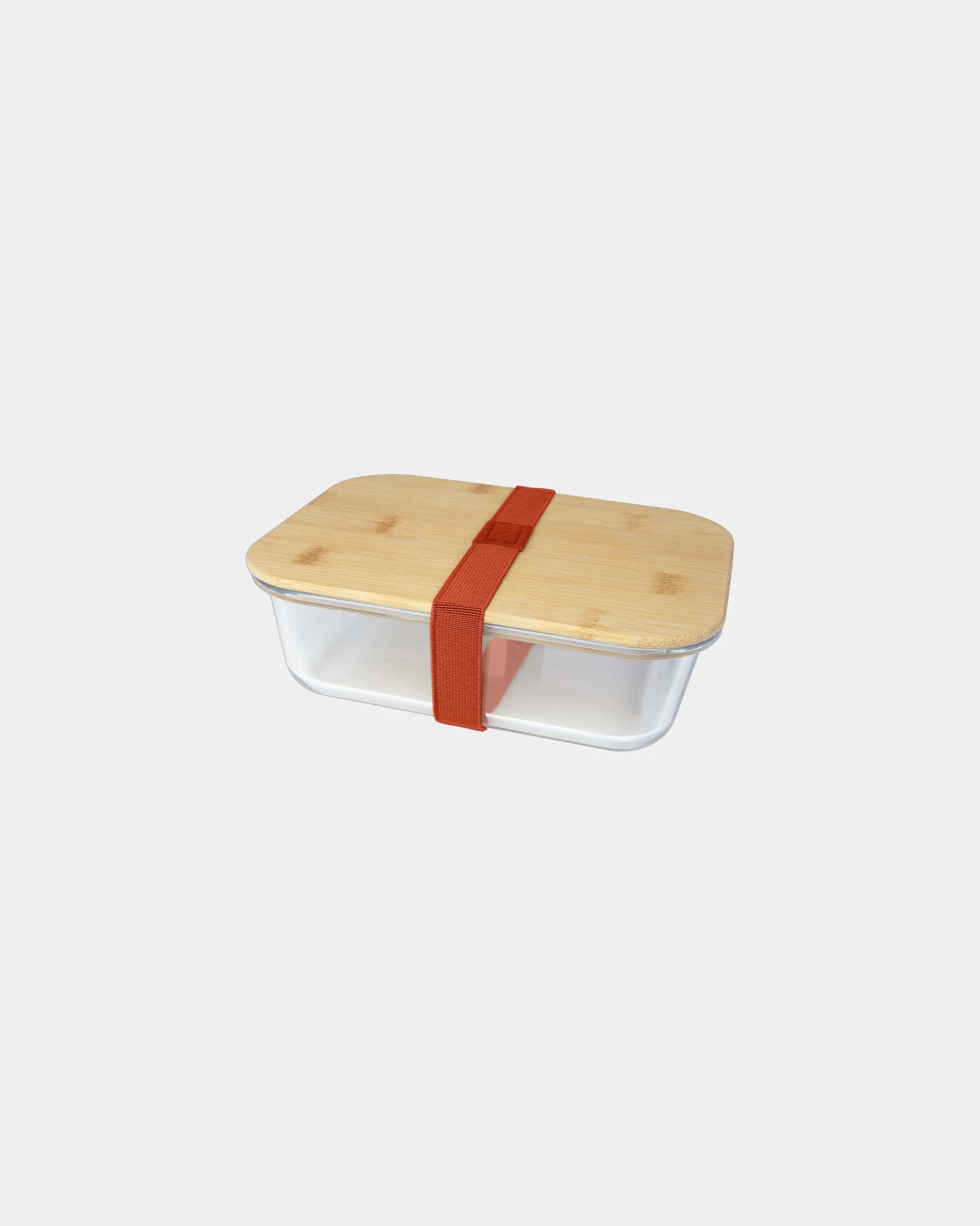 Promotional glass lunch box with bamboo lid 1000ml - Brick