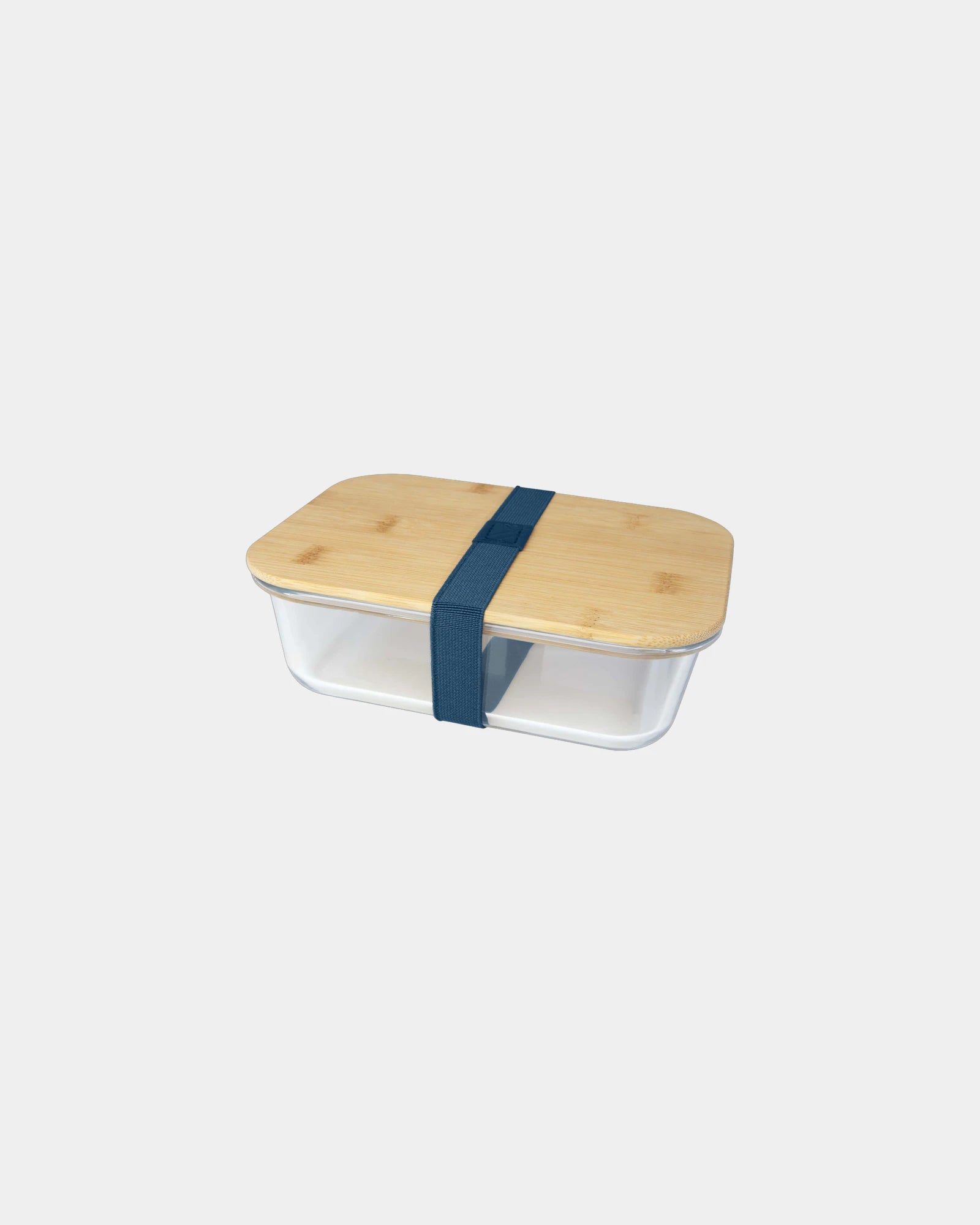 Promotional glass lunch box with bamboo lid 1000ml - Bleu Hale