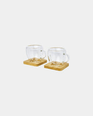 Promotional double-walled glass tumbler set 100ml - 4