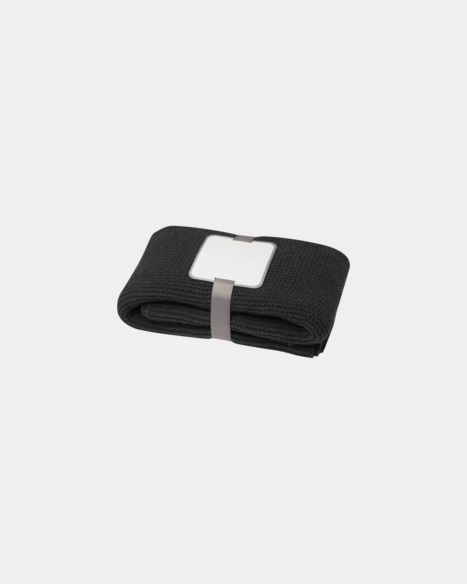 Promotional GRS certified polyester knitted blanket - Black