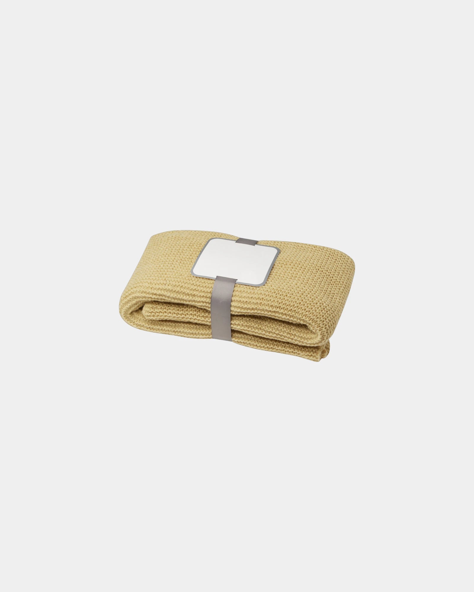 Promotional GRS certified polyester knitted blanket - Beige