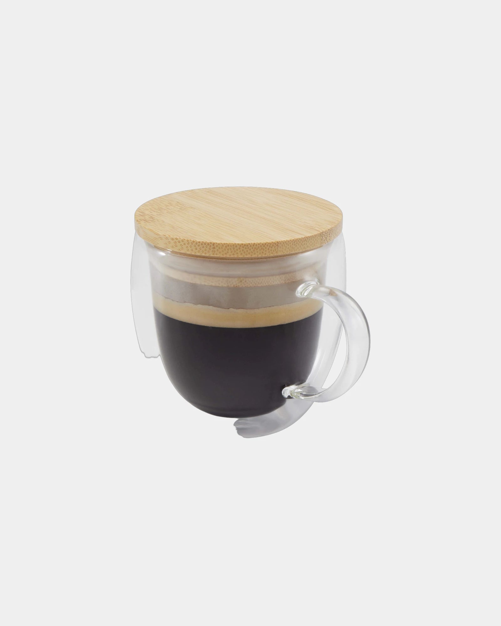Promotional insulated glass tumbler with bamboo lid - Translucent
