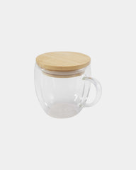 Promotional insulated glass tumbler with bamboo lid - 2