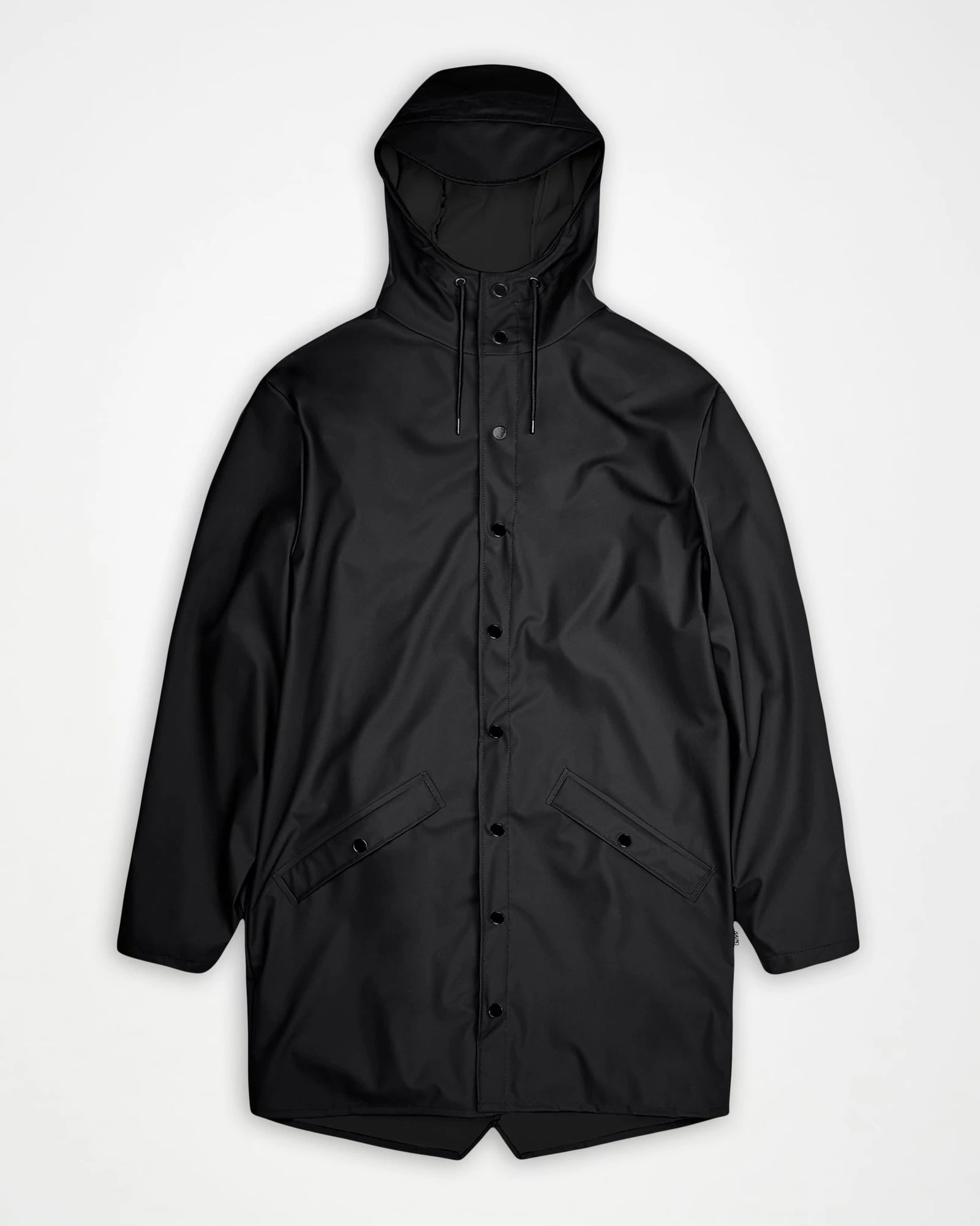Custom waterproof long jacket Rains W3 - Black
