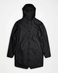 Custom waterproof long jacket Rains W3 - Black
