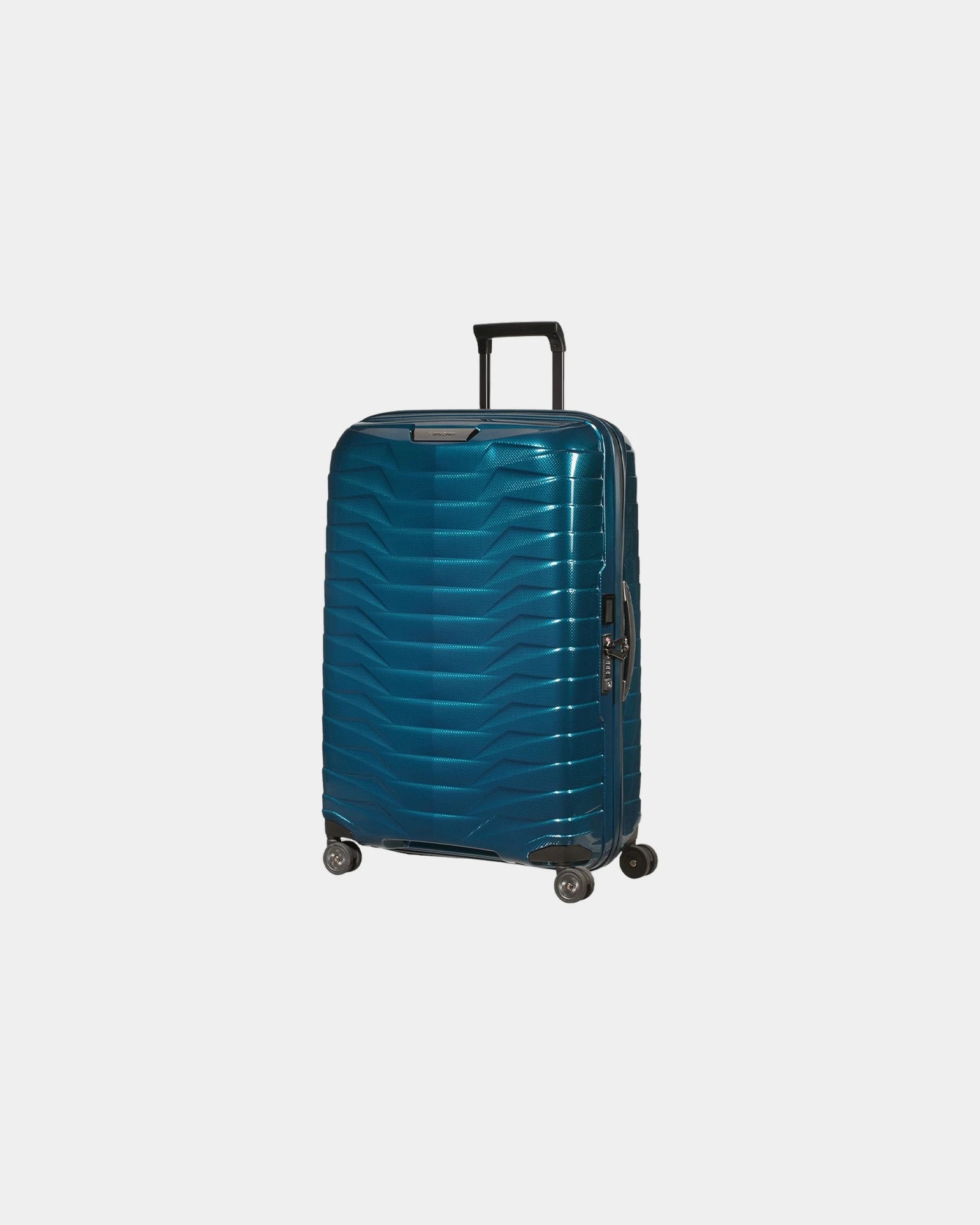 Custom 81cm Samsonite Proxis suitcase - Metallic Blue