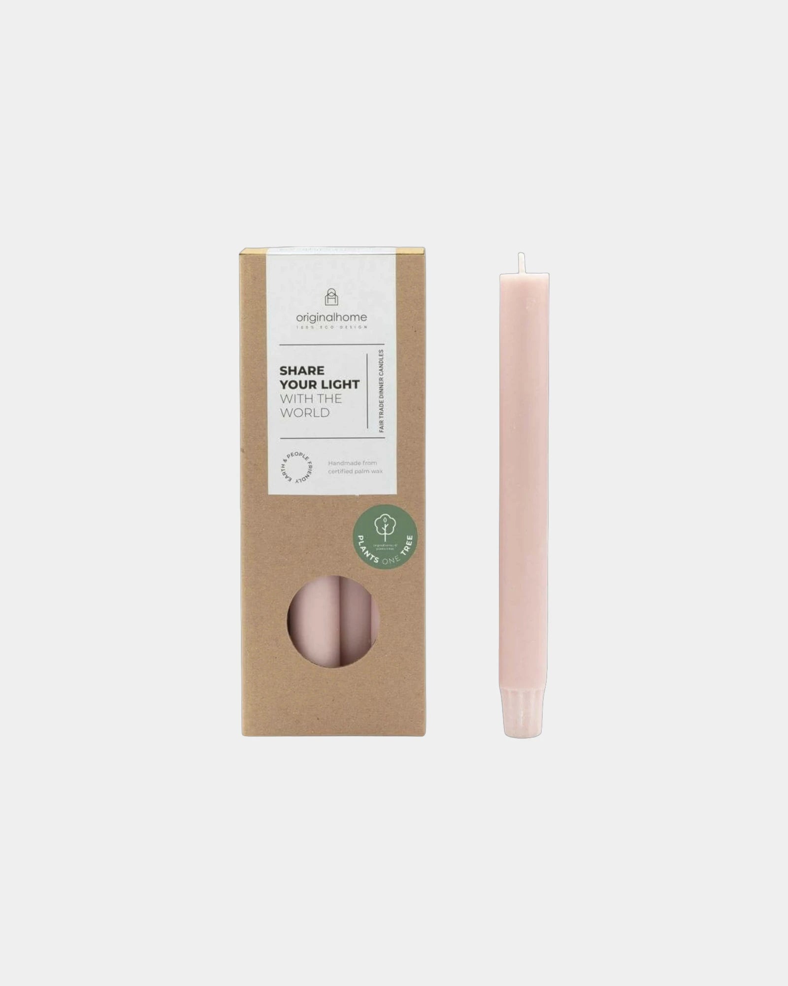 Custom eco-friendly table candle - Light Pink