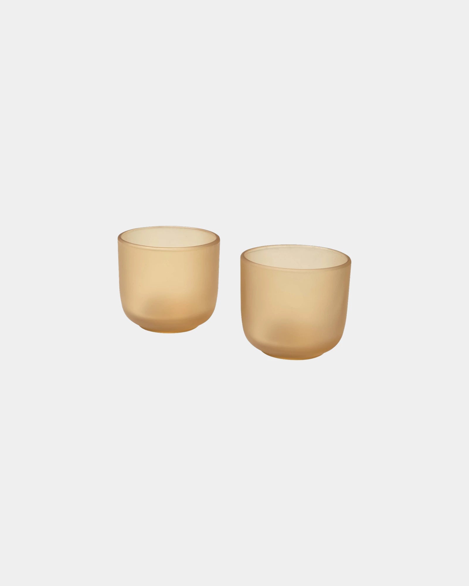 Promotional glass mugs 200ml set of 2 - Oatmeal