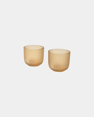 Promotional glass mugs 200ml set of 2 - Oatmeal