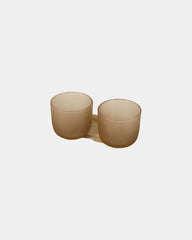 Promotional wooden serving tray with glass cups - Oatmeal