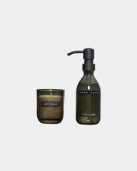 Promotional eco-friendly soap dispenser and candle set - Black