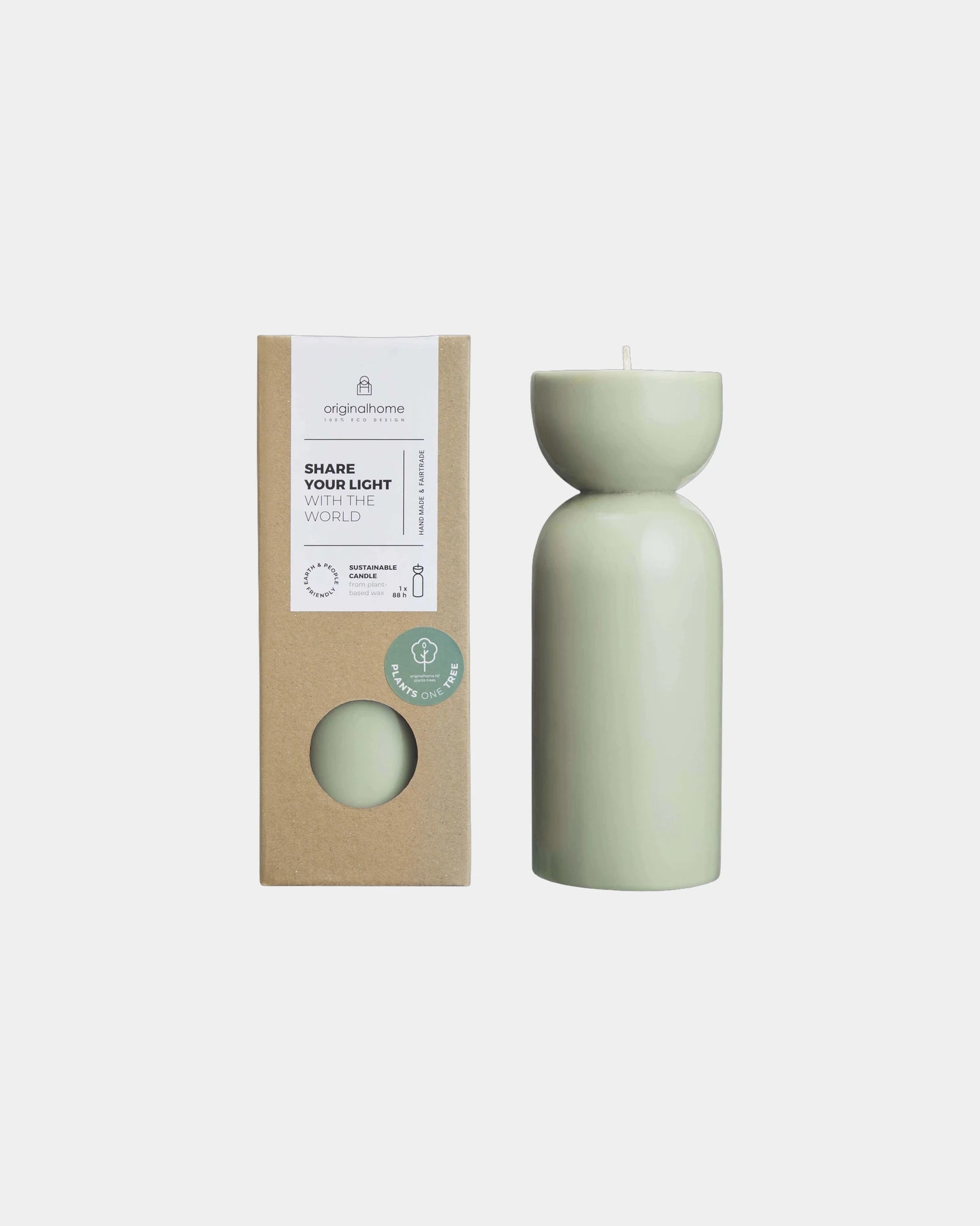 Custom eco-friendly medium candle - Heather Green