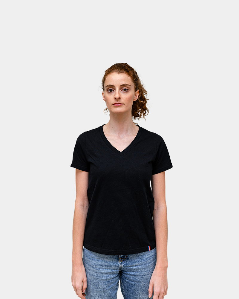 Women's V-Neck T-Shirt Made in France to Personalize