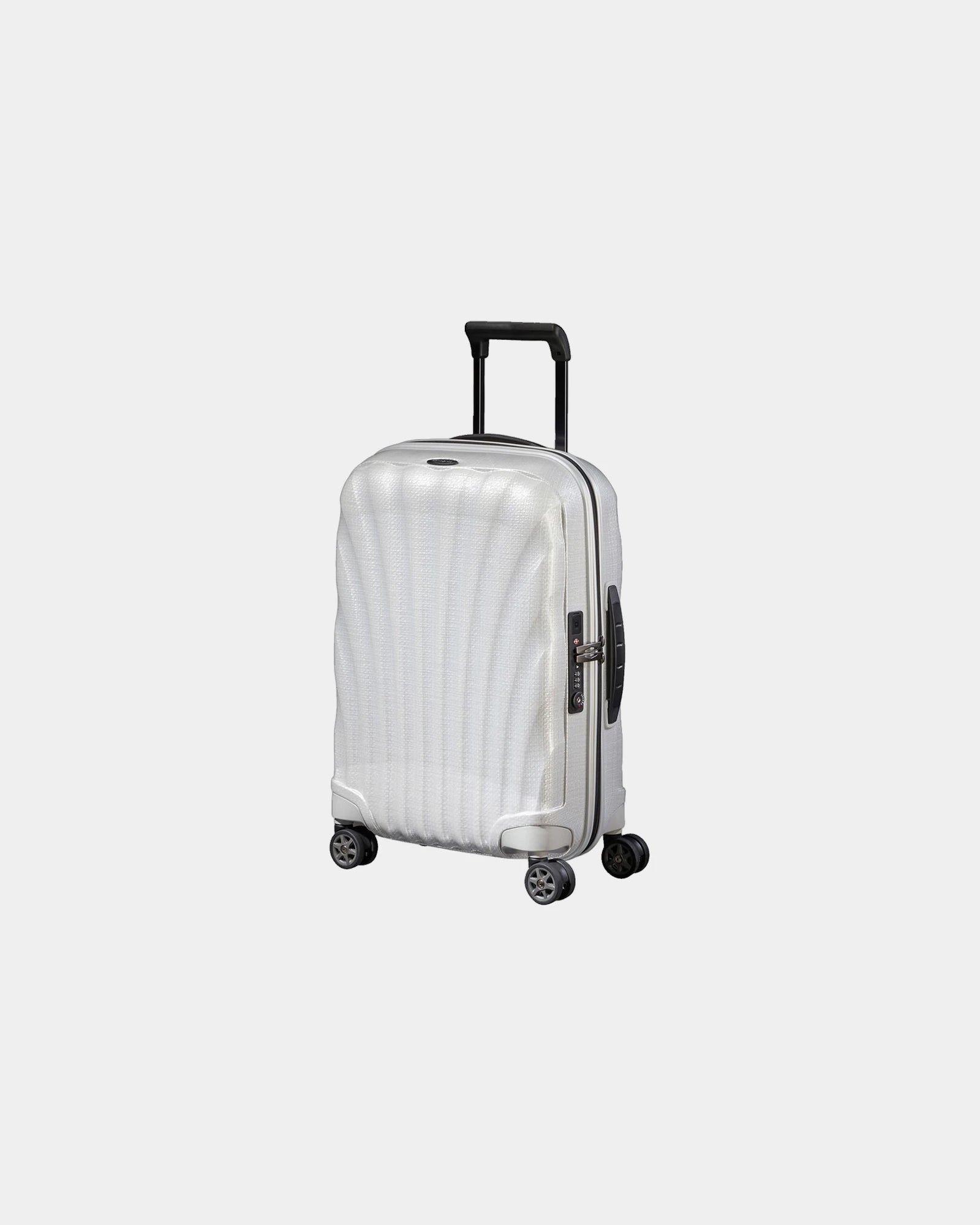 Custom 55 cm expandable suitcase Samsonite C-LITE - White